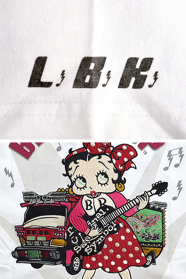 LBK×BETTY デコトラBETTY半袖Tシャツ ロウブロウナックル 