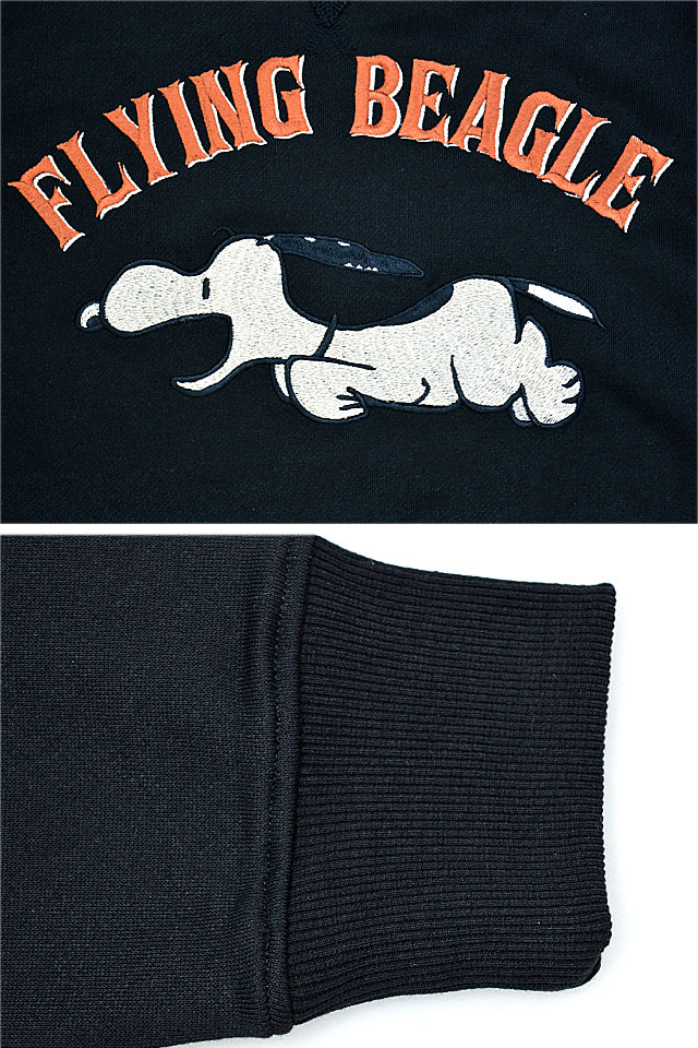 ロウブロウナックル×スヌーピー FLYING ACEミリタリースウェット ロウブロウナックル 592405 トレーナー 刺繍 ミリタリー ロウブロウナックル×スヌーピー FLYING ACEミリタリースウェット ロウ