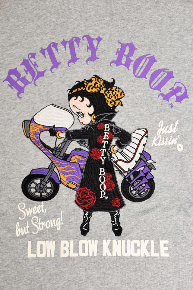 LBK×BETTY 夜露死苦ヤンキーBETTYフルジップスウェットパーカー ロウ