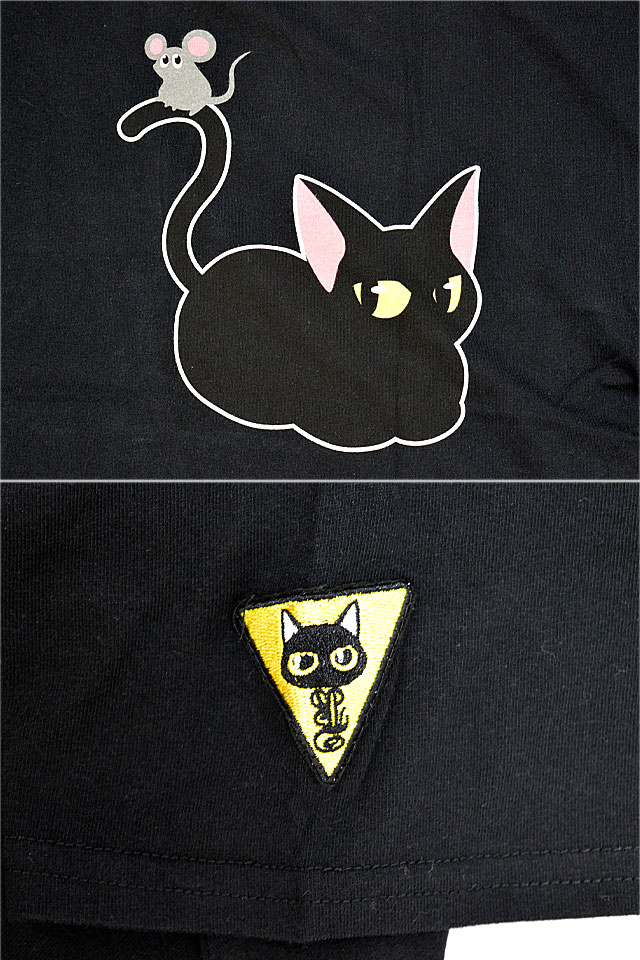 ラミ＆アール のんびりニャーチュニック LIN レディース AL-75900 黒猫