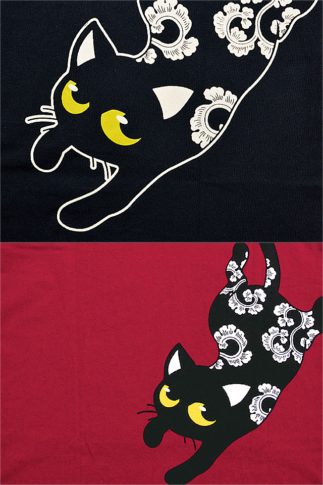 飛ぶラミTシャツ LIN AL-75051 ラミ&アール 黒猫 ネコ ネズミ