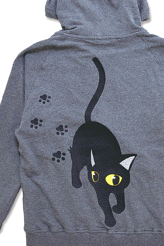 ラミ＆アールパーカー「てくてくウォーキング」 LIN AL-75029 刺繍 黒