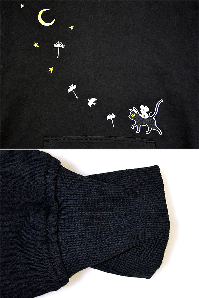 ラミ＆アール 「封筒の中の家」総刺繍パーカー LIN AL-75751 猫