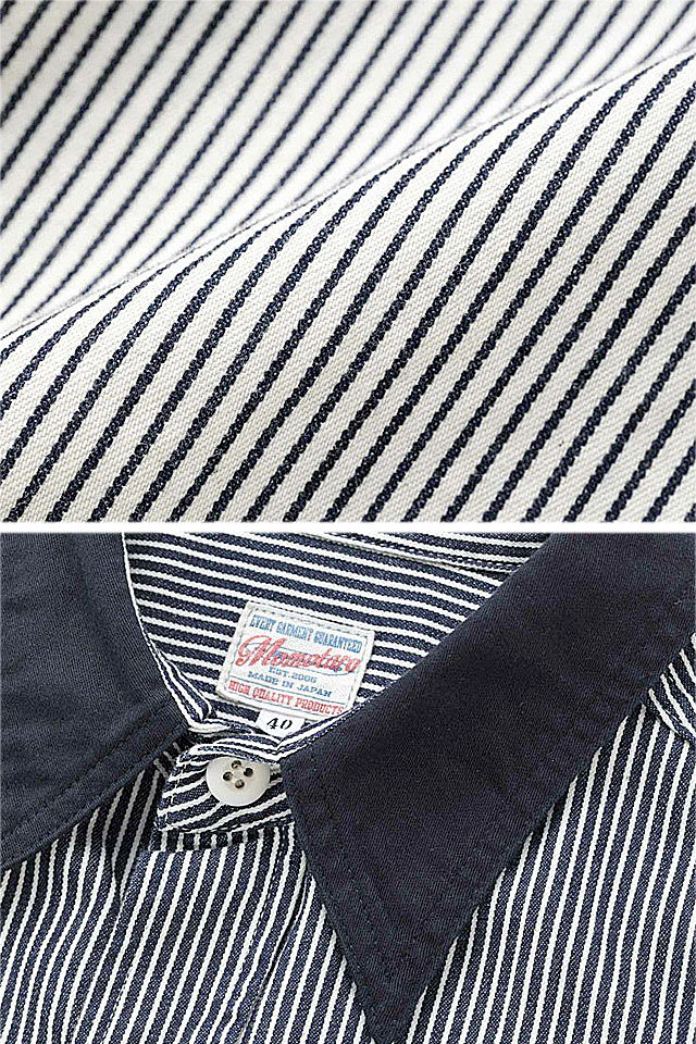 桃太郎ジーンズ（MOMOTARO JEANS） コンビネーションストライプ長袖