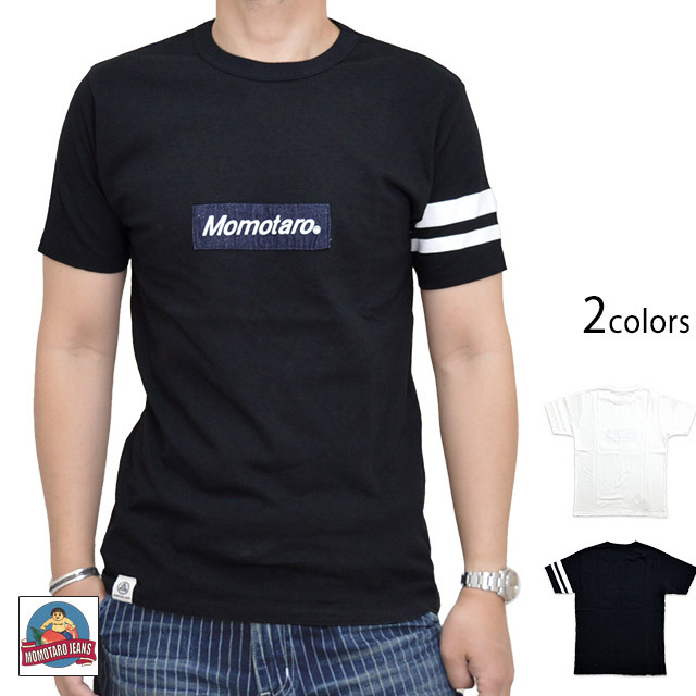 ブロックロゴ半袖Tシャツ 桃太郎ジーンズ 07-102 MOMOTARO JEANS 日本製 国産 岡山 シンプル  :mtj-m01091:サクラスタイル - 通販 - Yahoo!ショッピング