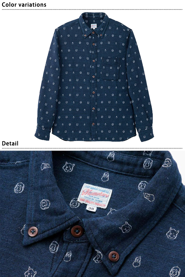 桃太郎ジーンズ（MOMOTARO JEANS） お供ジャガード長袖シャツ