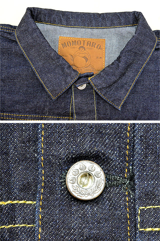 特濃ブルー13oz セルヴィッジデニムジャケット 桃太郎ジーンズ MXGJ3001 MOMOTARO JEANS Gジャン 日本製 桃太郎ジーンズ（MOMOTARO JEANS） 特濃ブルー13oz セルヴィッジデニム