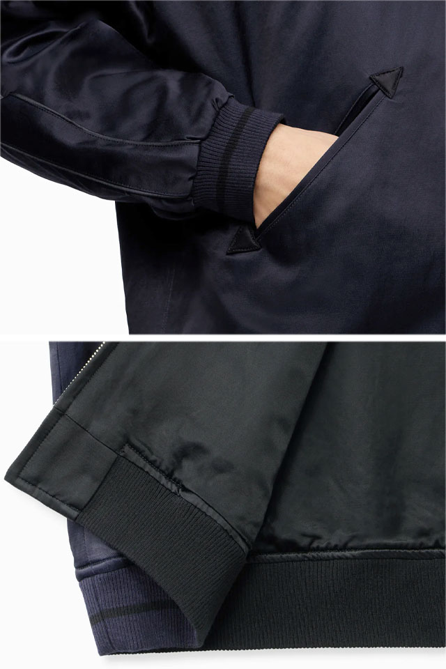 桃太郎ジーンズ 刺子生地切替 虎 スーベニアスカデニム作務衣 桃太郎ジーンズ（MOMOTARO JEANS） サテンスーベニアジャケット