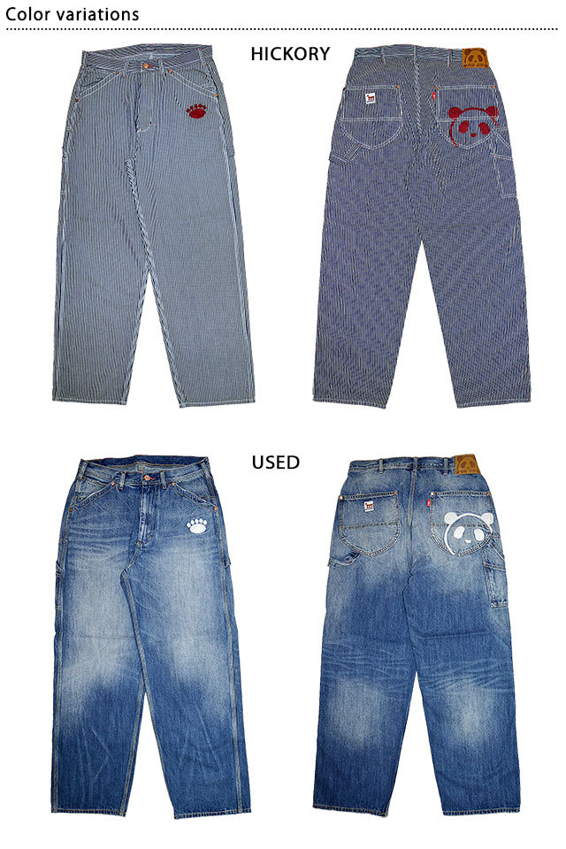 熊猫謹製ワイドシルエットペインターパンツ PANDIESTA JAPAN 561652