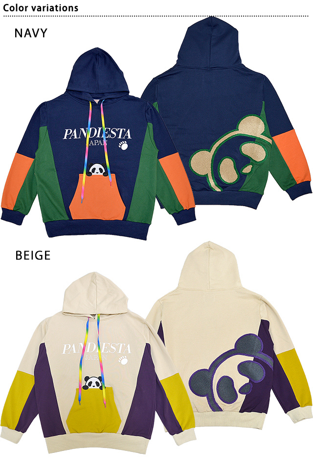 サイドカラー切替BIGプルパーカー PANDIESTA JAPAN 561952 パンディ