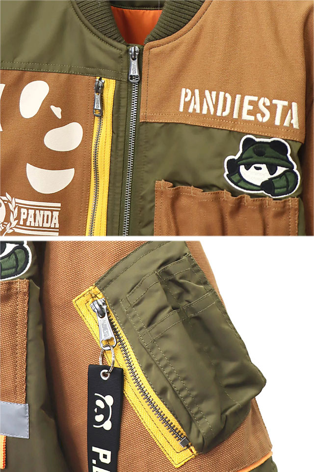 アシンメトリー切替MA-1ジャケット PANDIESTA JAPAN 592863 パンディ