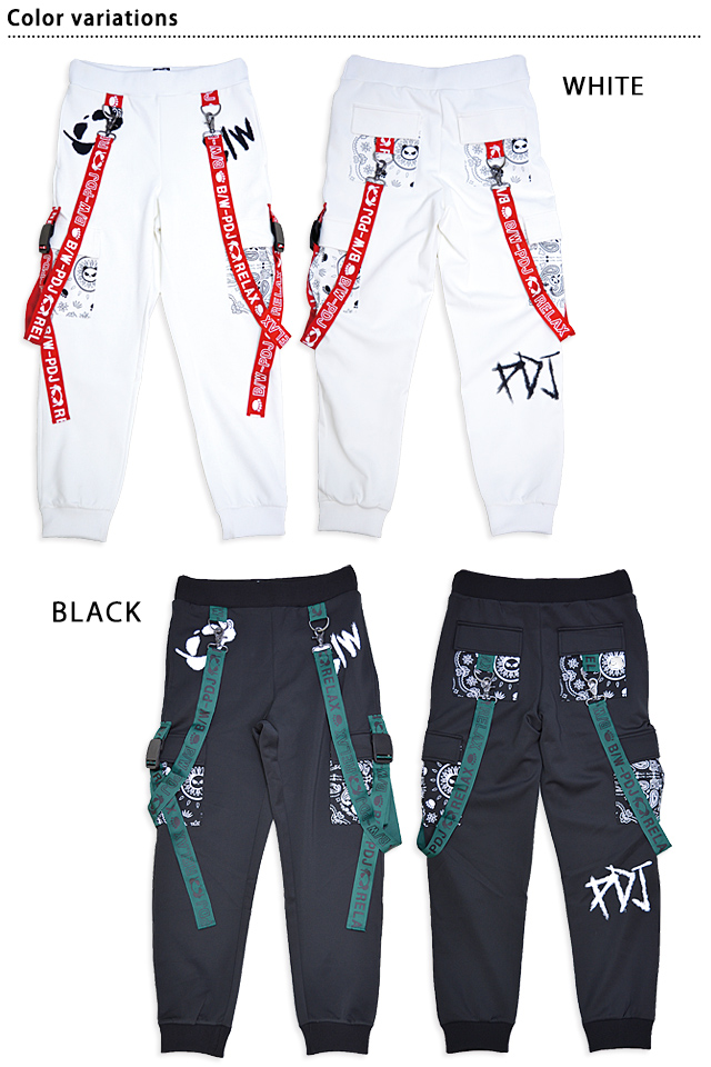 B/W-PDJ RELAXシリーズ ストラップカーゴパンツ PANDIESTA JAPAN