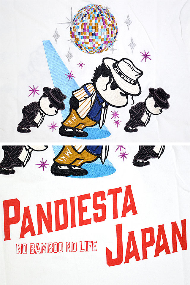 美品　パンディエスタ　JAPAN 長袖シャツ　刺繍デザイン　ワッペンロゴ　パンダ 美品 パンディエスタ JAPAN 長袖シャツ 刺繍デザイン ワッペン