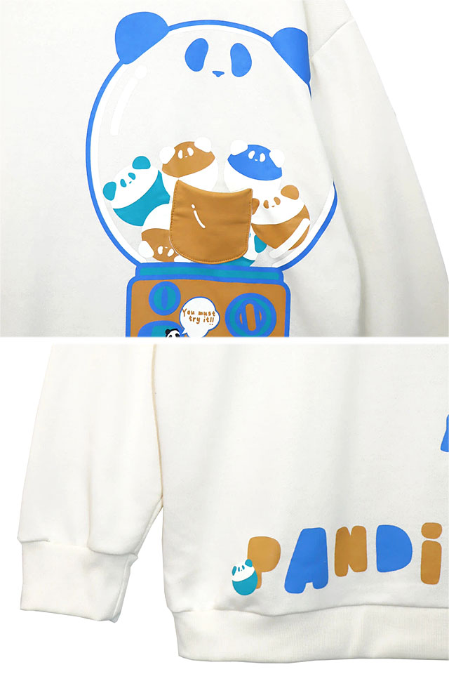 ぬいぐるみ付きガチャパンダBIGスウェット PANDIESTA JAPAN 564750