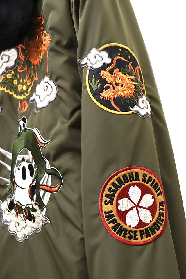 風雷熊猫MA-1×ファーパーカー リバーシブルジャケット PANDIESTA JAPAN