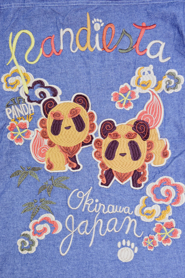 シーサーパンダシャンブレーシャツ PANDIESTA JAPAN 575201 パンディ
