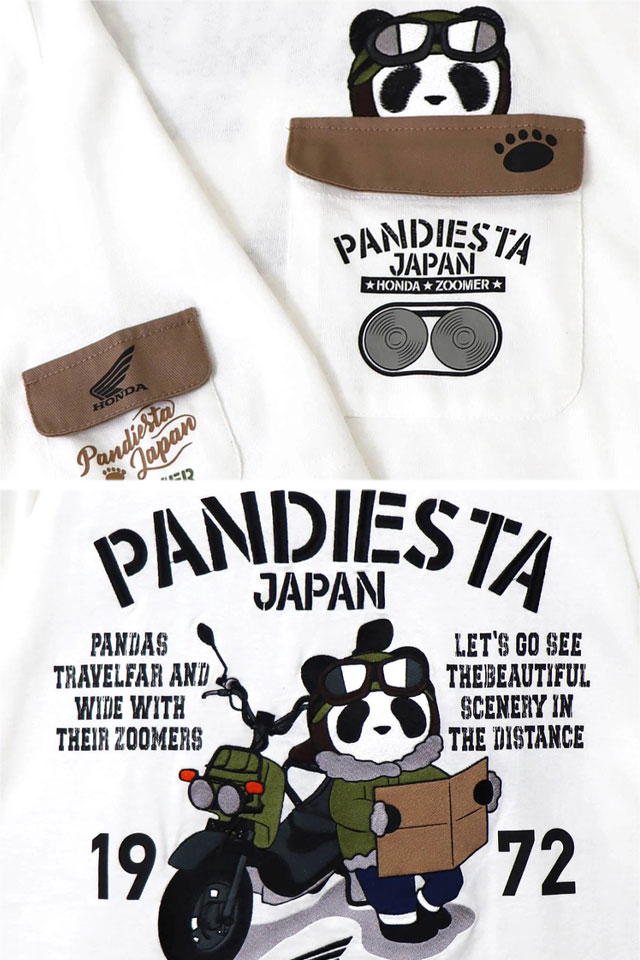 HONDA×PANDIESTA ZOOMER ミリタリー半袖Tシャツ PANDIESTA JAPAN