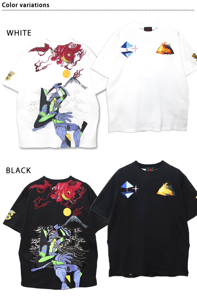 EVANGELION×錦 初号機VS赤龍半袖Tシャツ 錦 554369 和柄 和風