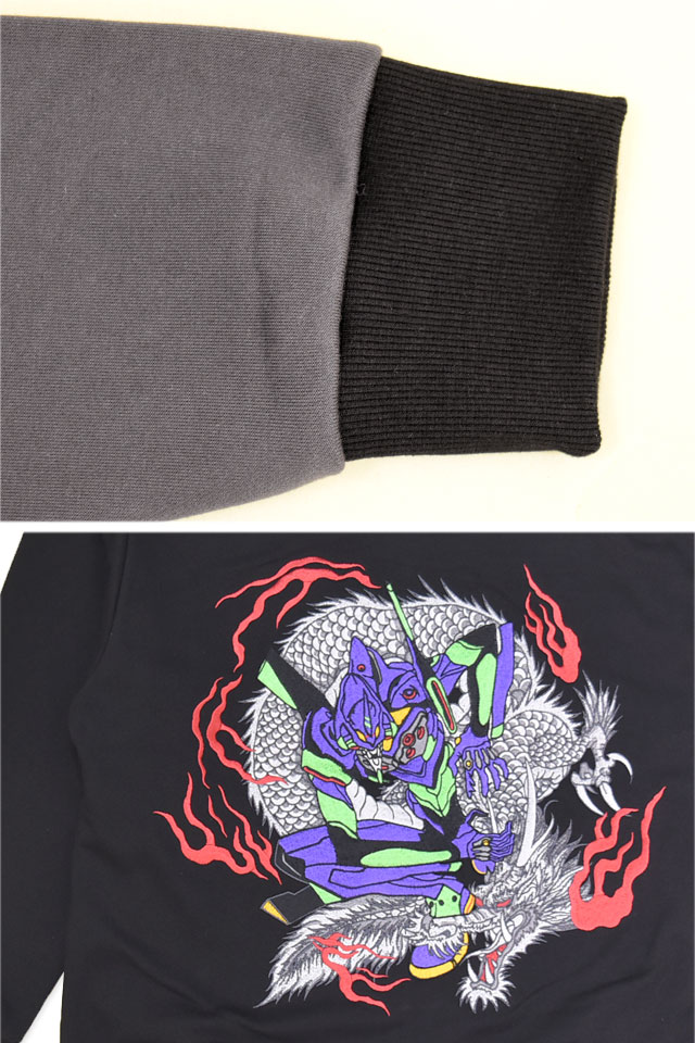 EVANGELION×錦 初号機×火龍ジップパーカー 錦 516350 和柄 和風 