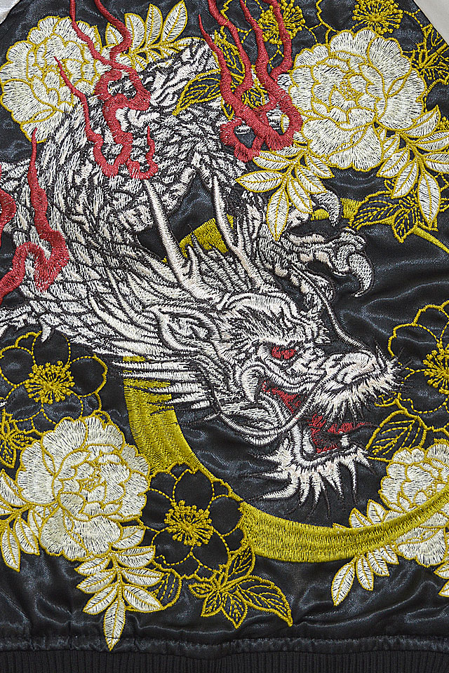 龍スカジャン 朧 キッズ 9022892 和柄 和風 刺繍 子供服 竜 ドラゴン
