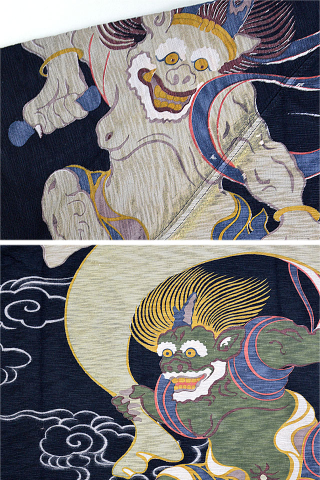 風神雷神柄半袖Tシャツ(RST-904)◇龍桜 : サクラスタイル - 通販