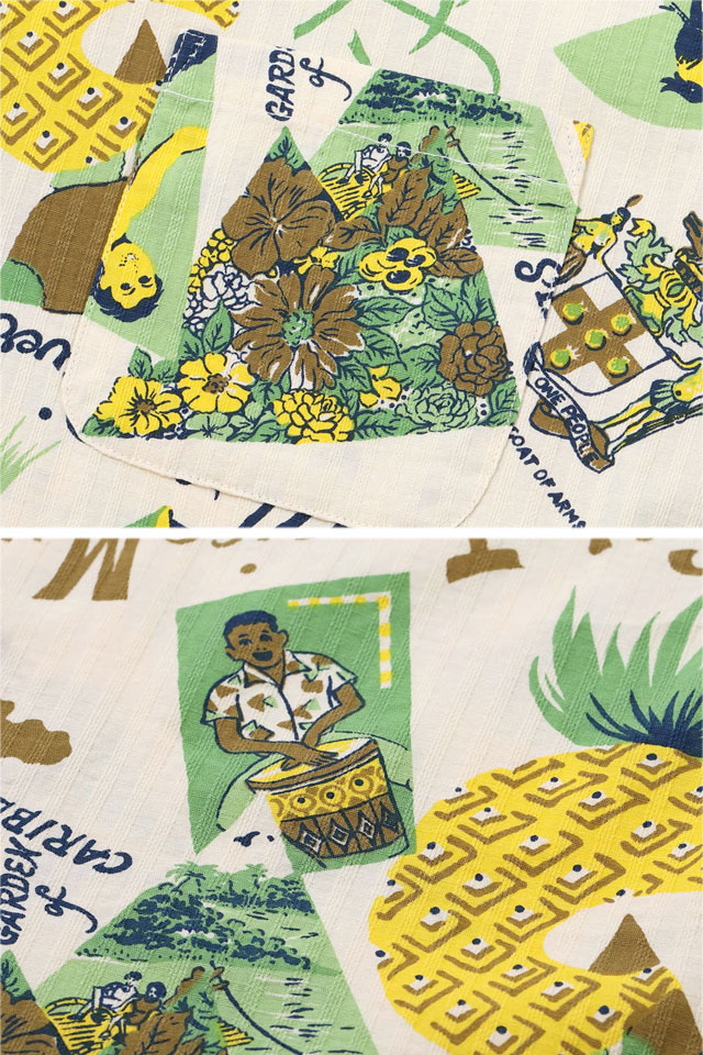 ドビーコットンオープンシャツ「JAMAICA」 スターオブハリウッド