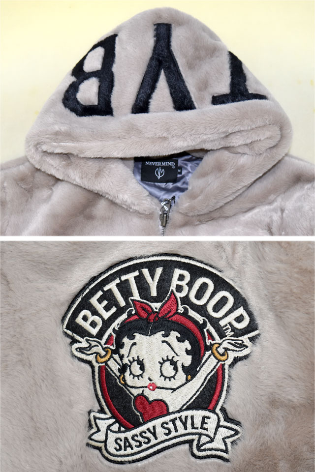 BETTY×ネバーマインド ロング丈ファージャケット NEVER MIND BBN-2528