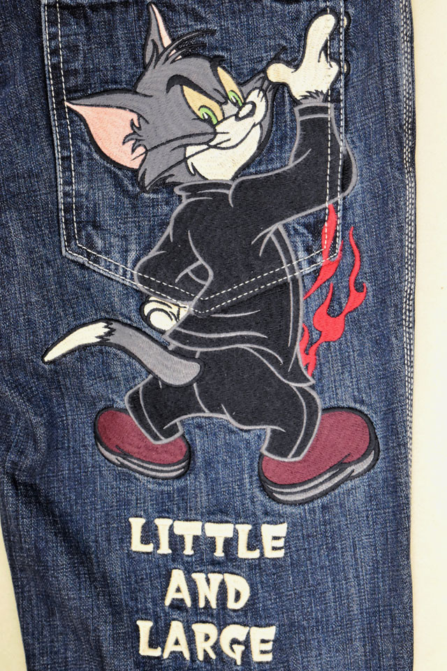 TOM＆JERRY×ネバーマインド 刺繍デニムパンツ NEVER MIND TJN-2618