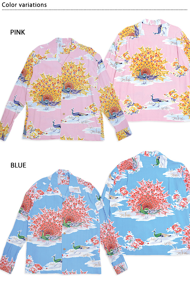レーヨン長袖アロハシャツ「PIKAKE」 SUN SURF SS29204