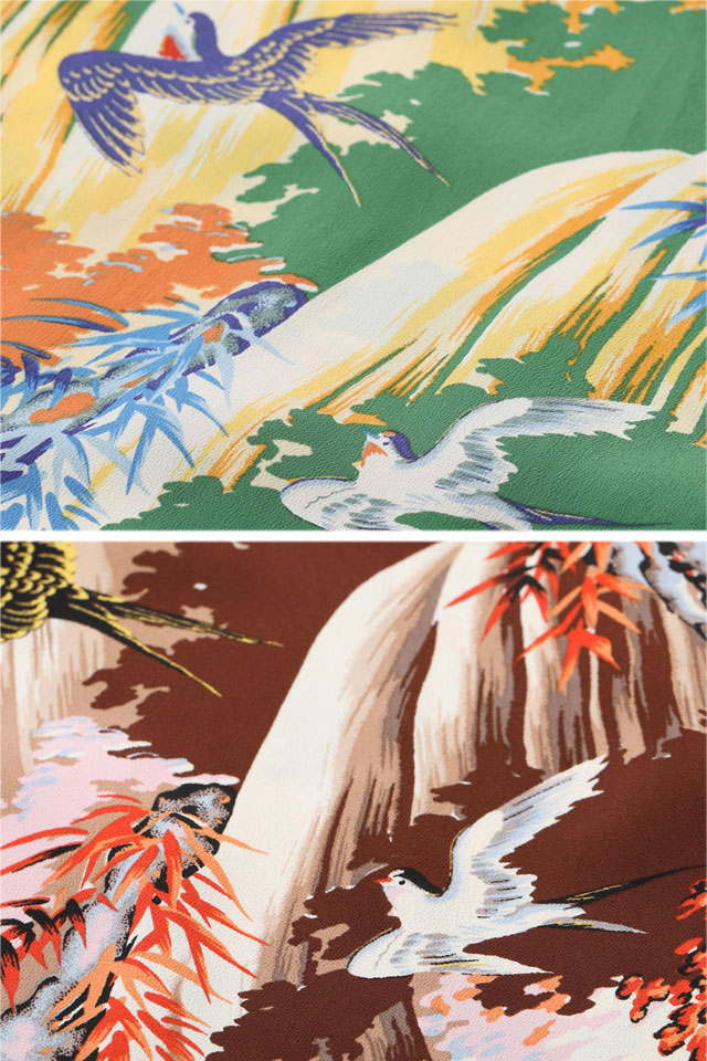 レーヨンアロハシャツ「SWALLOW WILDLY FLUTTERING」 SUN SURF