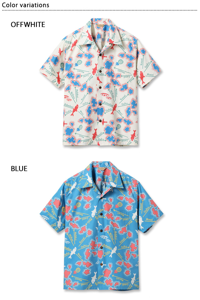 コットンブロードアロハシャツ「ROUND TRIP」 SUN SURF SS39505