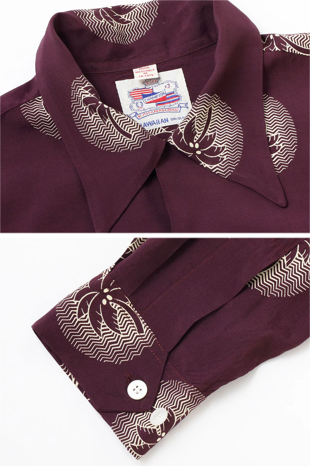 DUKE KAHANAMOKU SPECIAL EDITION 長袖レーヨンアロハシャツ「WONDROUS