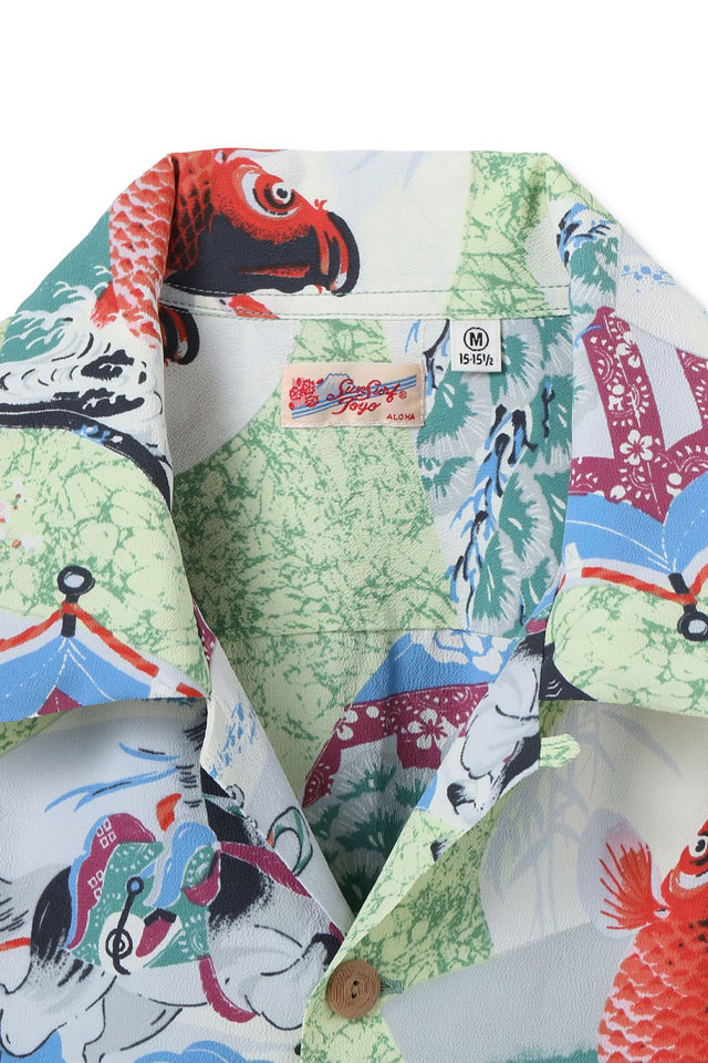 レーヨンアロハシャツ「JAPANESE QUAINT DESIGN」 SUN SURF SS39614