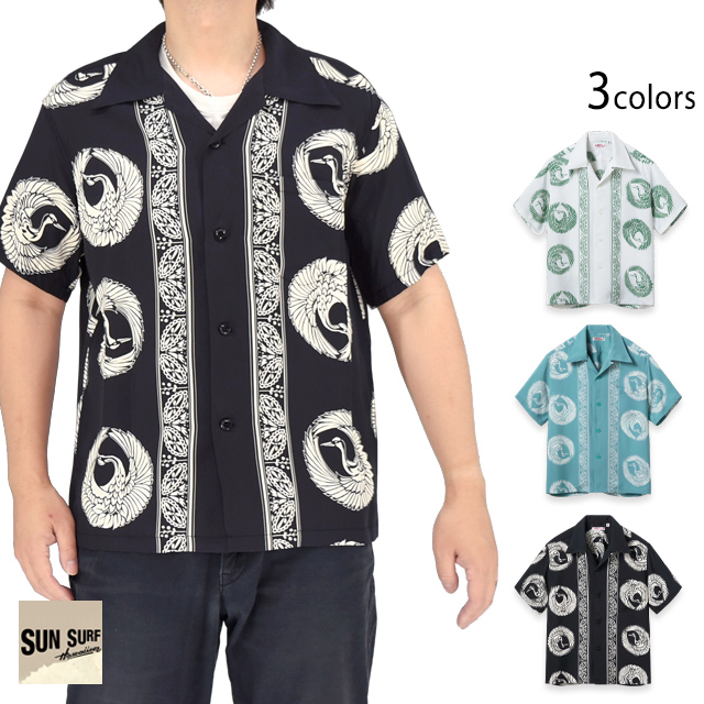 レーヨンアロハシャツ「ORIENTAL BORDER」 SUN SURF SS39629