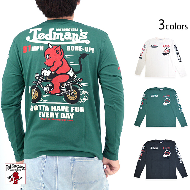 TED'S MOTORCYCLEロングTシャツ TEDMAN テッドマン TDLS-365 エフ商会