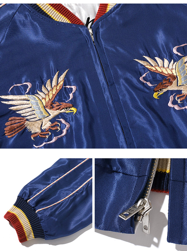 Early 1950s Style アセテートリバーシブルスカジャン EAGLE