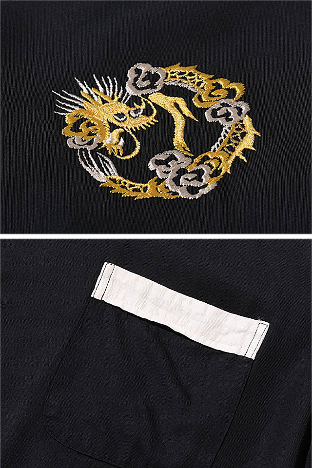 スカ刺繍ロングTシャツ「TIGER」 テーラー東洋 TT69471 和柄