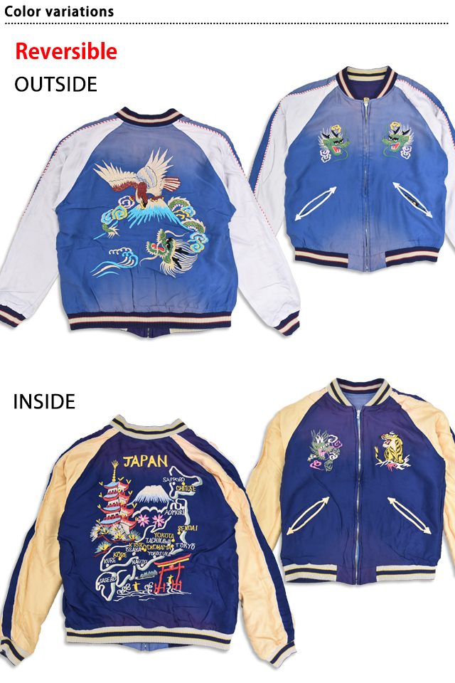 AGING MODEL アセテートリバーシブルスカジャン「EAGLE＆DRAGON