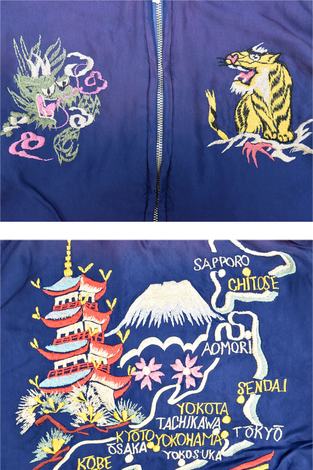 AGING MODEL アセテートリバーシブルスカジャン「EAGLE＆DRAGON