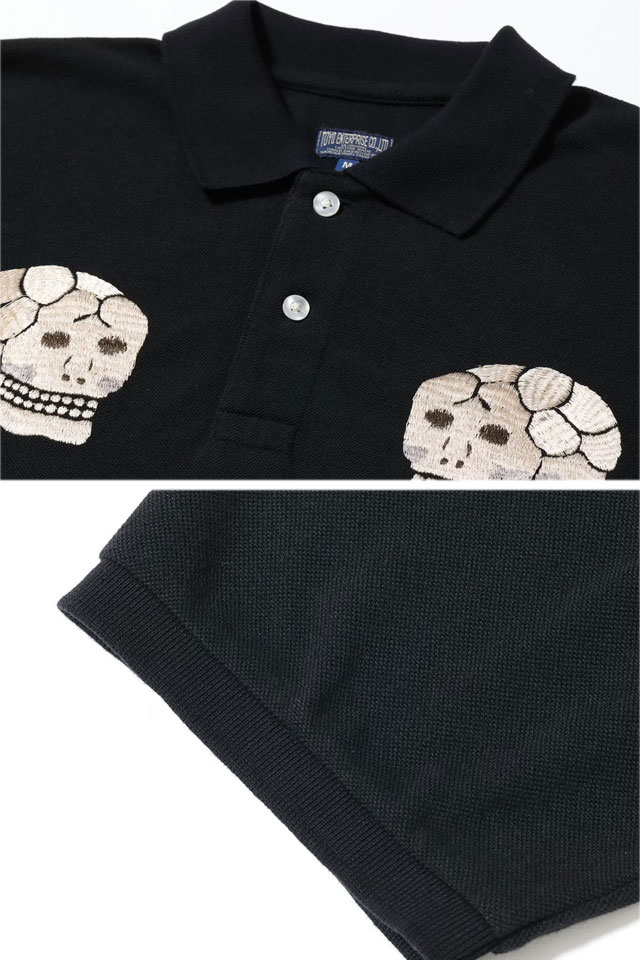 半袖スカ刺繍ポロシャツ「SKULL＆SNAKE」テーラー東洋 TT79746 和柄