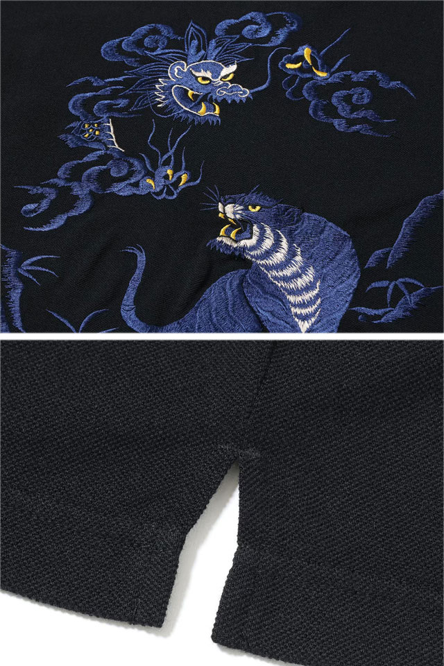 半袖スカ刺繍ポロシャツ「TIGER＆DRAGON」 テーラー東洋 TT79747 和柄