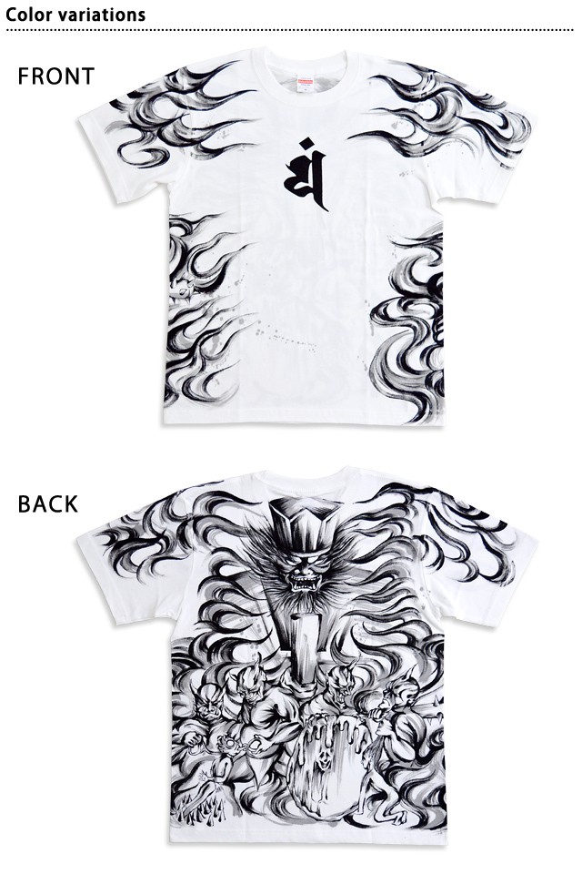 手描き半袖Tシャツ「閻魔大王」◇手描きの羽水 : サクラスタイル