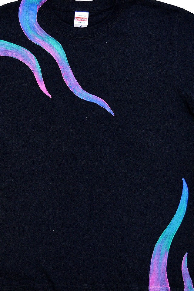 手描き半袖Tシャツ「蛸」◆手描きの羽水 手描き半袖Tシャツ「蛸」◇手描きの羽水 : サクラスタイル - 通販