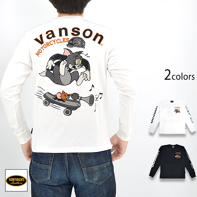 翌日発送可能】 vanson×TOM＆JERRYコラボ 天竺ロングTシャツ◇vanson 