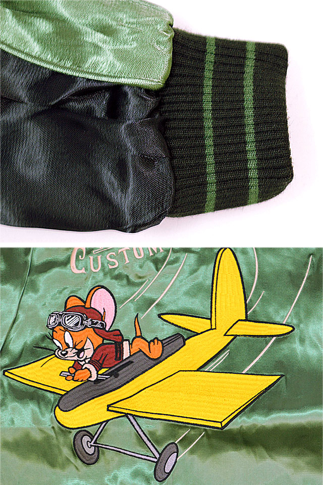 vanson×TOM＆JERRYコラボ リバーシブルスカジャン vanson TJV-2306