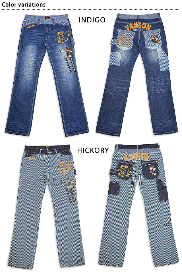 vanson×TOM＆JERRYコラボ デニムパンツ vanson TJV-2308 バンソン