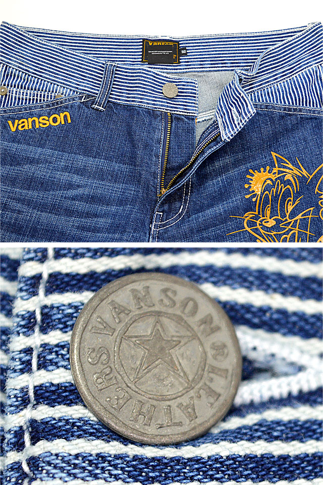 vanson×TOM＆JERRYコラボ デニムパンツ vanson TJV-2308 バンソン