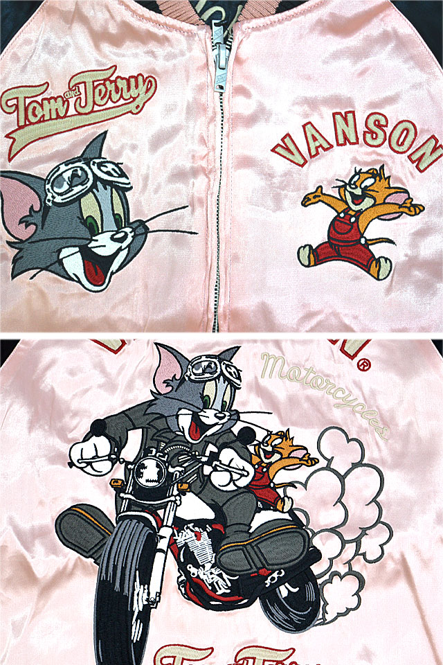 vanson×TOM＆JERRY リバーシブルスカジャン vanson TJV-2407 バンソン