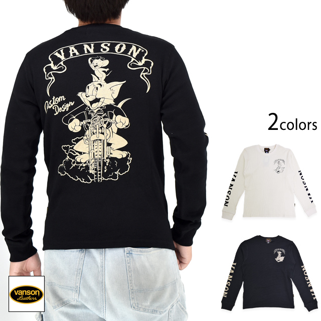 TOM＆JERRYコラボ サーマル長袖Tシャツ vanson TJV-2525 バンソン