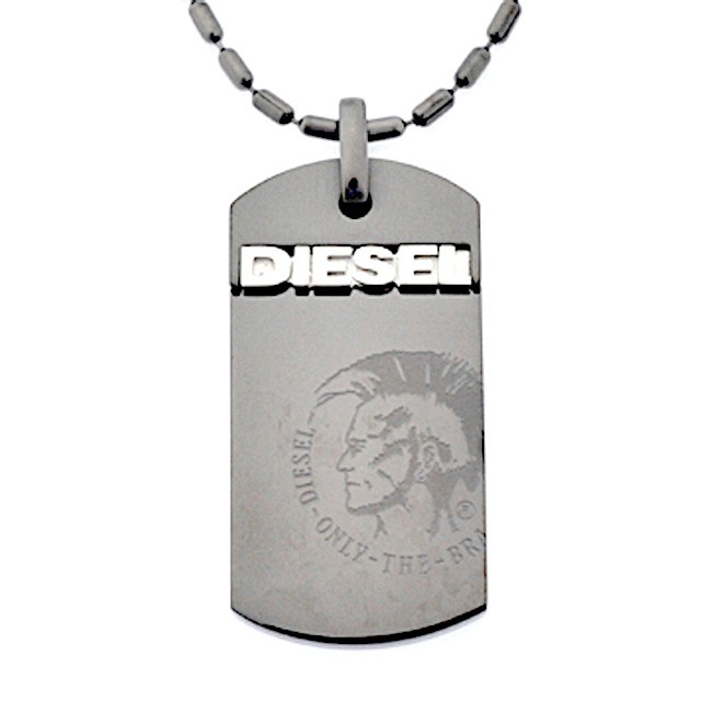 ディーゼル DIESEL ネックレス ドッグタグ プレート チェーン